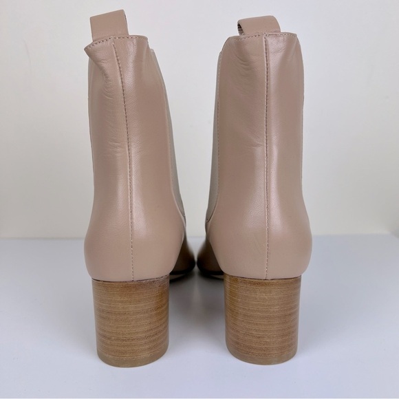 Kahmune | Neutral Leather Mila Chelsea Ankle Bootie Khaki | 38 - Picture 8 of 13